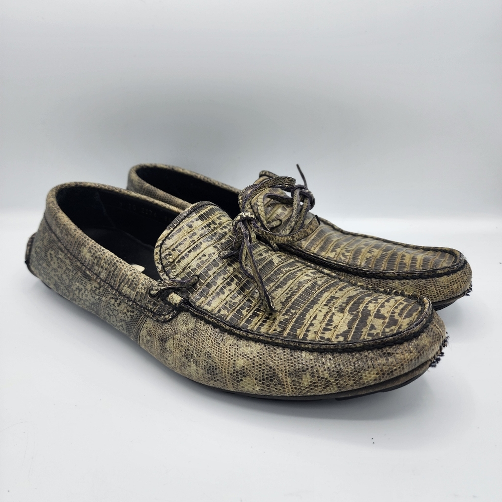 Prada Men's Textured Tan Loafers